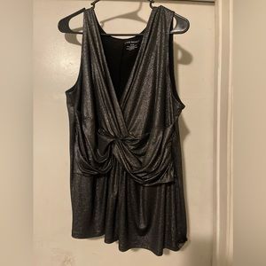 Lane Bryant Woman’s Plus size silver/metallic sleeveless top size 22/24